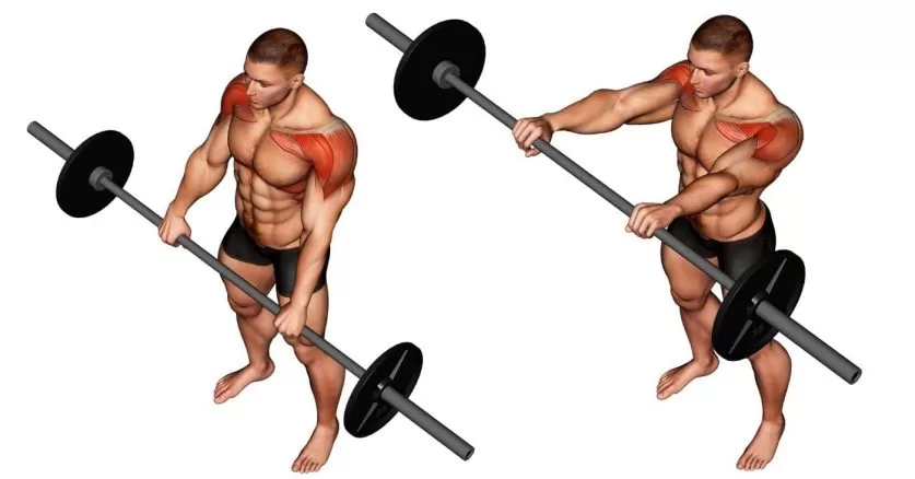 barbell front raise