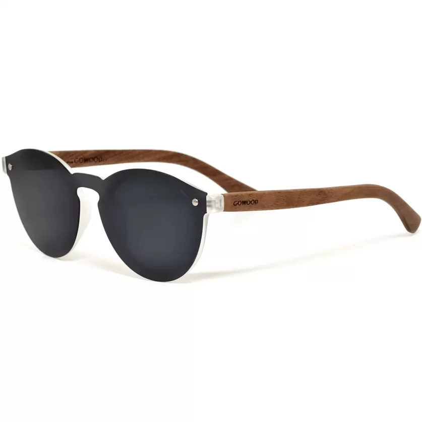wood round sunglasses